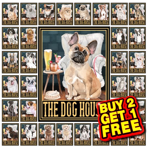 The dog house metal tin - house,