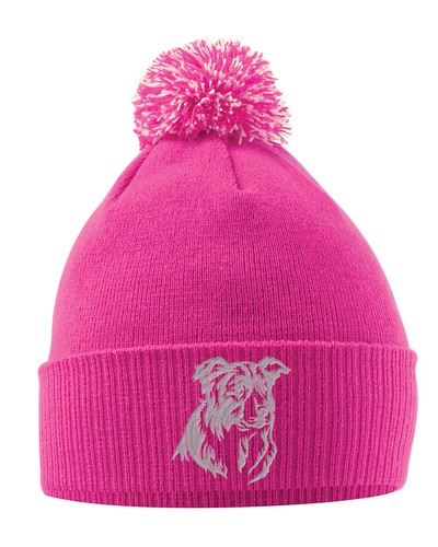 Border collie bobble hat gift - border,