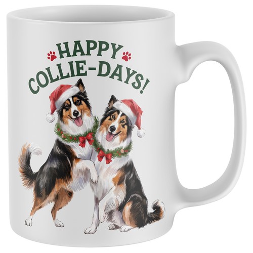 Happy collie days mug - days, pet