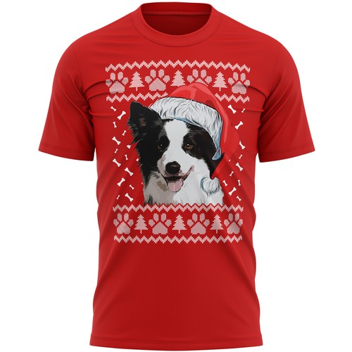 Christmas border collie - christmas,