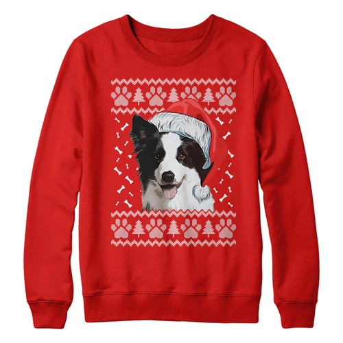 Border collie christmas - border,