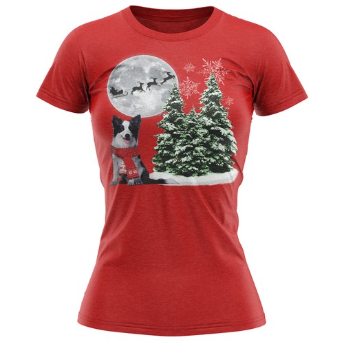 Border collie christmas - border,