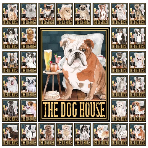 The dog house metal tin - the,