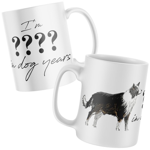 Border collie birthday - border, mug