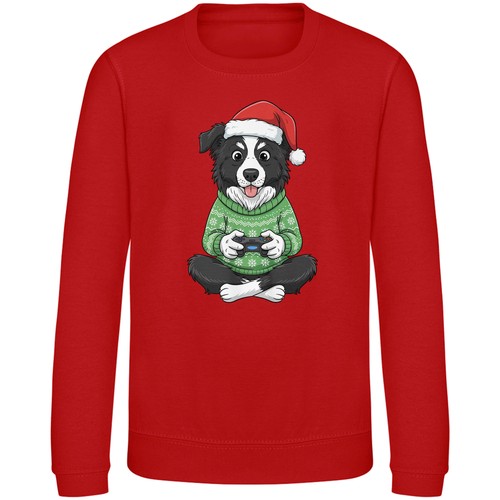 Christmas border collie - christmas,