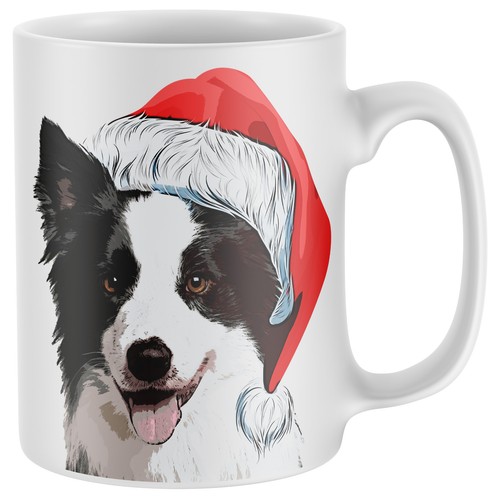 Border collie christmas - border, mug